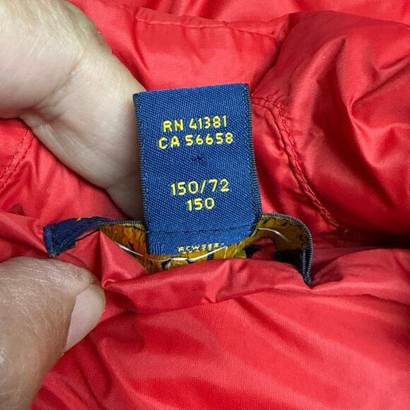 Ralph Lauren Kids Size Medium 10-12 Red Puffer Vest Polo Logo Quilted - Picture 4 of 7